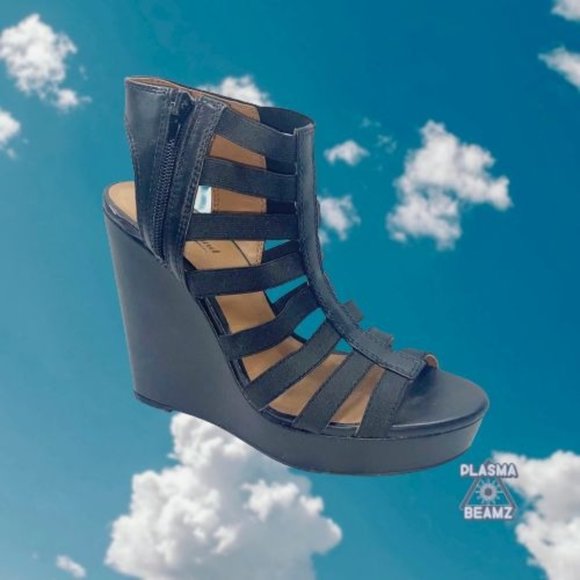 Lucky Brand Shoes - Lucky Brand Black Platform Wedges 9